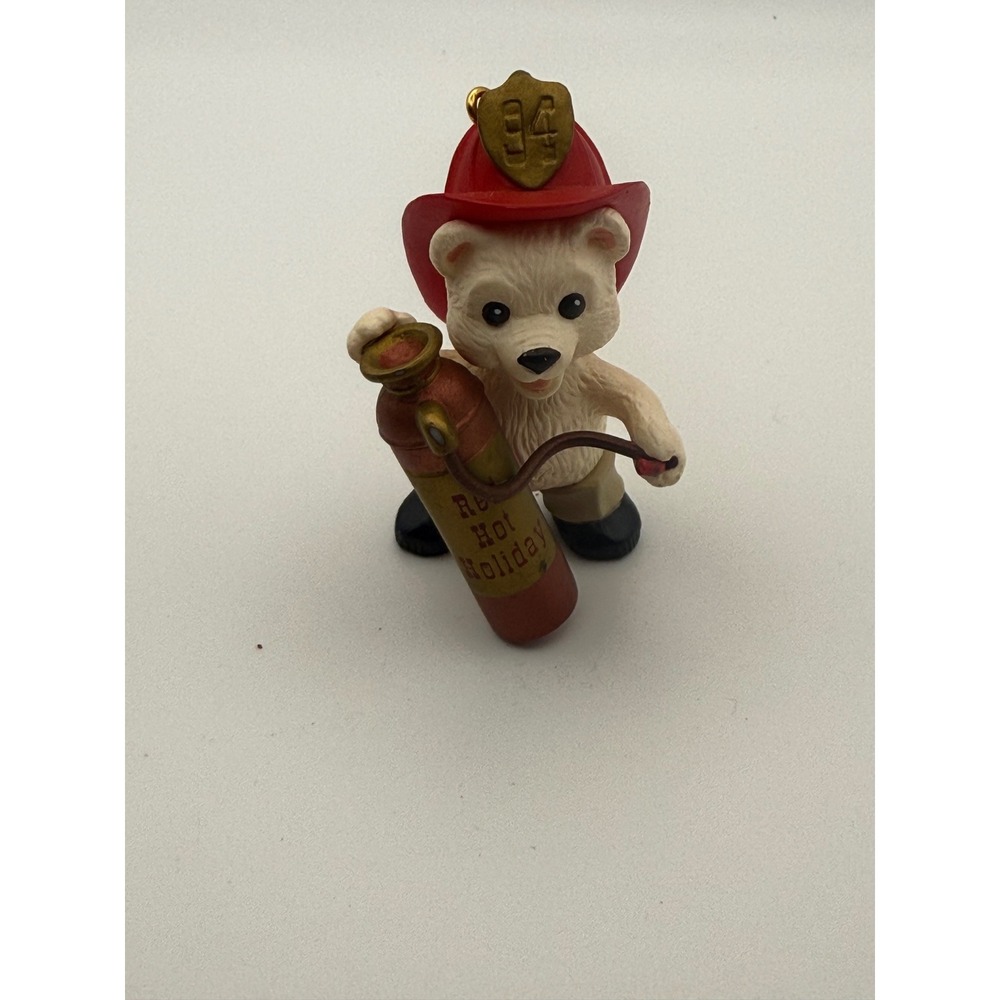 Hallmark Keepsake Ornament 1994 Firefighter Polar Bear Red Hot Holiday Fireman